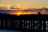 Powder Point Bridge at Sunset - Duxbury, MA