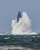Minot Lighthouse Engulfed in Wave, Scituate, MA