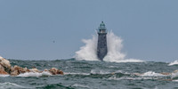 Minot Lighthouse Meets Hurricane Teddy, Scituate, MA